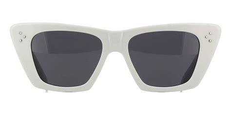 celine cl40187i|CELINE CL40187I 25A White Cat Eye Sunglasses With Grey .